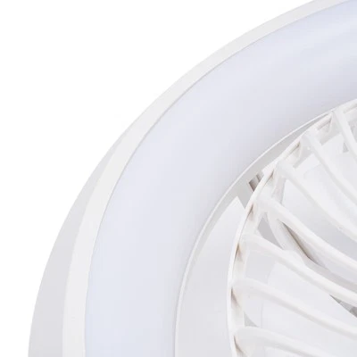 Enclosed Ceiling Fan With LED Light 6 Speed Dimmable Remote Control Ceiling