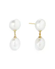 Shashi Cultured Freshwater Pearl Drop Earrings OS