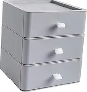 DOITOOL Modern Office Storage Box 3 Drawer Plastic Storage Case for Home Office