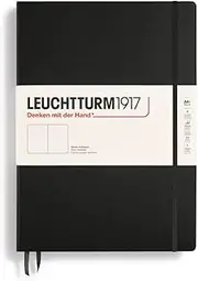 Leuchtturm1917 Agenda Master (Notizbuch), blanko: Mit 32 heraustrennbaren Blättern, Falttasche für DIN A4 Bögen im Einband, Inhaltsverzeichnis und Lesezeichen, Verschlussgummi, Titel- und Rückenschilder zur Archivierung