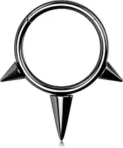 [Melighting] Titanium Septum Ring, 16G Spike Septum Jewelry, Titanium Daith Piercing Jewelry, Spike Conch Piercing Jewelry, Titanium Helix Earring