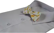 [Zasel] Boys Banana Fruit Patterned Bow Tie Cream, Yellow, White, Brown Cotton Bow-tie