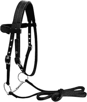 Adjustable Horse Halter, Horse Bridle with Throat Latch, 3-Buckle Horse Halter, Horse Headstall Lead Rope, Horse Farm Gear, Horse Head Halter, Throat Latch Horse Bridle, Adjustable H