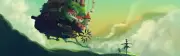 Anime sky studio ghibli howls moving castle fantasy Playmat Gaming Mat Desk