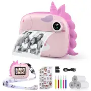 Kids Camera Instant Print, Selfie Digital Camera for Kids with Print Paper & ...