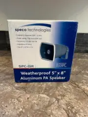 SPECO TECHNOLOGIES WEATHERPROOF 8" ALUMINUM PA SPEAKER SPC15, 200-15 kHz