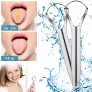 2 Pack Tongue Scraper Stainless Steel Tongue Cleaners Wide-Head Tongue✍