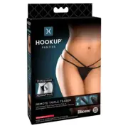 HOOKUP Remote Controlled 10 Function Rechargeable Triple Teaser Bullet Vibrator