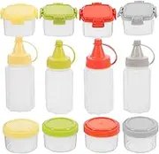 HEALLILY 1Set Mini Squeeze Bottles for Sauces Transparent Condiment Containers with Various Shapes for Easy Organization the Kitchen for Ketchup Salad Dressings
