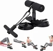 Portable Floor Sit Up Bar, Super Strong Suction Sit Up Assistant Device with 2 Suction Cups, Adjustable Situp Foot Holder Easy for Abdominal Training