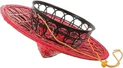 [VALICLUD] Chivalrous Hat Japanese Hat Mens Straw Hat Asian Straw Hat Beach Hat Ninjas Accessories Garden Cone Hat Straw Hat for Japanese Ninjas Hat Red Weaving