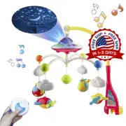 Cunas Portatil Para Bebe Con Luces Y Musica, Luna Y Estrellas Para Bebes NEW US.
