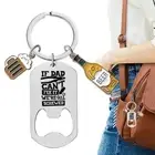 DIY Bottle Opener Keychain Stainless Steel Dad Keychain Presents Keyring