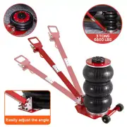 Heavy Duty 3 T Triple Bag Pneumatic Air Jack 6600lbs Quick Jacking Lift Rubber