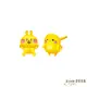 【J code真愛密碼金飾】卡娜赫拉的小動物-樂活P助和粉紅兔兔黃金耳環