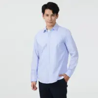 在飛比找momo購物網優惠-【Carnival 嘉裕】100%純棉長袖休閒襯衫-藍紫條紋