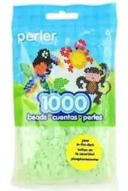 Bulk Buy: 5 x 1,000 Perler Glow in the dark Green Color Iron Fuse Beads: 19075