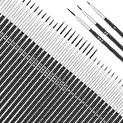 Anezus 60Pcs Thin Detail Paint Brushes Fine Tip Paint Brushes Set with 3 Size #000#00#0 Liner brush for Miniature 40k Model Crafts Watercolor Acrylics Oil