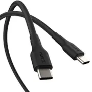 [EFCAS1U990BLA] USB-C to USB-C Braided Power and Data 1M Cable - Black