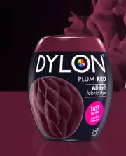 DYLON Fabric Machine Dye Pod PLUM RED 350g Cotton, Wool - Natural Fibres