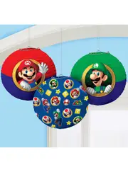 Super Mario Brothers 3 Piece Paper Lantern Decorations