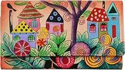 [Anna by Anuschka] Hand Painted Women’s Leather Ladies Three Fold Wallet