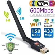 600Mbps 5Ghz 2.4Ghz USB WIFI Adapter For Windows,Desktop,Laptop,PC,Linux,OS AUS