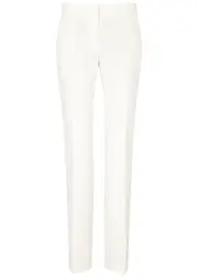 Nue Studio Slim-leg Twill Trousers - White - 42 (UK10 / S) 42 (UK10 / S)