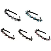 Double Layer Hairband with Clips Bangs Hairpin Hair Hoop Twist Plait Headbands