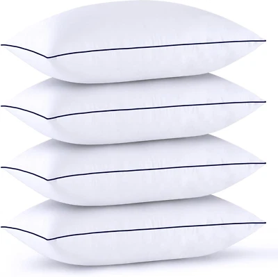 GOHOME Pillows Standard Size Set of 4 - Bed Pillows for Sleeping 4 Pack, Cooling