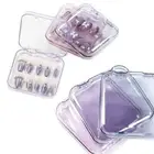Transparent Empty Nail Boxes Plastic Nail Show Box Nail Wearing Storage Box