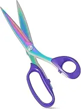 Fabric Scissors, Dressmaking Scissors with Heavy Duty Titanium Plated Stainless Steel, Tailor Scissors for Cutting Fabrics and Leather, Purple, 10 Inch