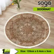 SOGA 120cm Mandala Pattern Circle Area Rugs Living Room Anti-slip Doormat