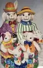 Vintage Christopher Radko Dapper Hare Family Portrait Cookie Jar Centerpiece NEW