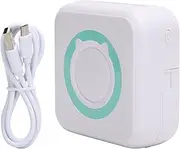 NDNCZDHC Mini Portable Printer for iOS, Bluetooth Mini Pocket Printer, 200dpi Inkless Thermal Printer for Study Notes Journal Memo Photo Picture(Green)