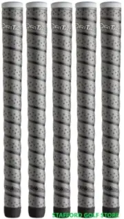 Winn Dri-Tac Wrap Oversize Golf Grips Dark Gray Core 60R Set of 5 Pcs - 7DTWR-DG