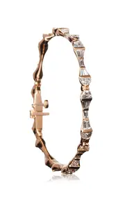 [Nak Armstrong] Baton 20K Rose Gold Diamond Tennis Bracelet