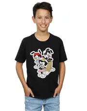 Absolute Cult Animaniacs Boys Dot Wakko And Yakko T-Shirt Black 7-8 Years