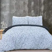 Polycotton Doona Quilt Cover Set Reversible Print Bedding Polka Dot Mono Pattern Single Double Queen King Size