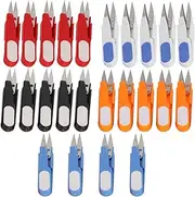24pcs Sewing Snips U Shape Thread Cutter Sewing Scissors with Protective Cover for Travel Tailor Seamstress Fishing Clothes Embroidery