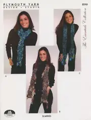 Plymouth Yarn Knitting Pattern E010 Essentials Collection Scarves - Easy Knit
