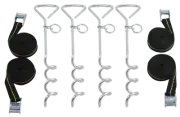 Trampoline Anchor Kit - Heavy Duty Tie Down System - Set of 4