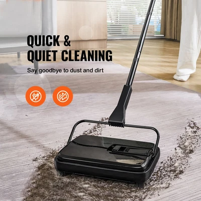 Carpet Sweeper, 7.87" Sweeping Path, Manual Non-Electric Floor Sweeper