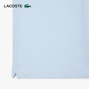 【LACOSTE】男裝-經典巴黎商務短袖Polo衫(溪水藍)