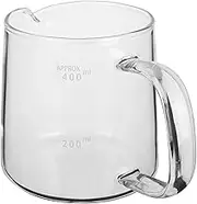 SECFOU Hand Brewed Coffee Pot Drip Coffee Server 400ml Borosilicate Glass Carafe Stove Top Tea Kettle Easy Cleaning