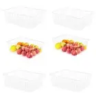 16" L x 12" W Wider Freezer Storage Organizer Baskets Container, Deep Metal W...
