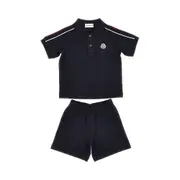 [MONCLER] MONCLER Cotton piquet two-piece set Kids 6Y 6Y Blue