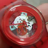 在飛比找Yahoo!奇摩拍賣優惠-簍空樣式＜行走中＞40mm 漂亮 swatch 大錶徑 通通