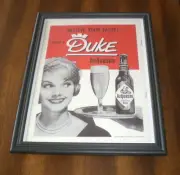 DUKE DUQUESNE BEER FRAMED COLOR AD PRINTS DUQUESNE BREWING CO. - YOUR CHOICE