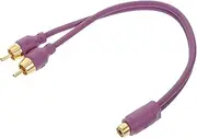GRIRIW Audio Speaker Cable Stereo Speaker Wire Replacement Audio Cable 1 to 2 for Easy Plug-and-Play Installation